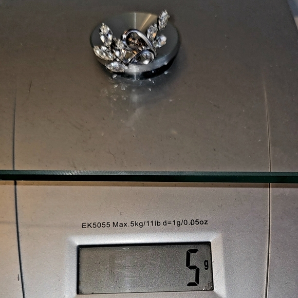 VINTAGE STAR-ART SIGNED STERLING 925 Rhinestones Leaf Screw Earrings ESTATE 5g - Picture 8 of 8